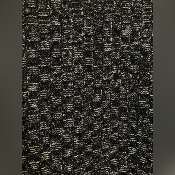 BCBG Maxazria Black and Gray Knit 3/4 Sleeve Oversized Open Cardigan - Picture 5 of 6